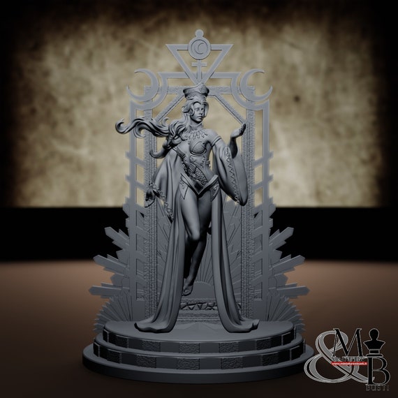 La Papessa (The Priestess), Tarot, resin miniature to mount and color, role-playing games, DnD, RPG, RDR, Anime