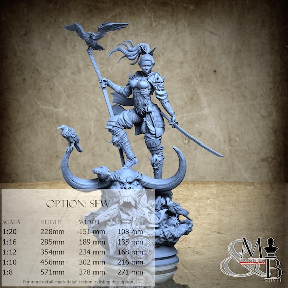 Urara (4 Stili), di Michel B. Rodriguez, miniatura da assemblare e colorare, resina