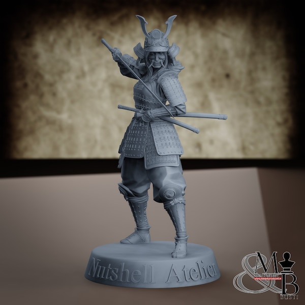 Samurai Girl (Various Versions, NSFW), Resin Statue Various Stairs to Assemble and Paint