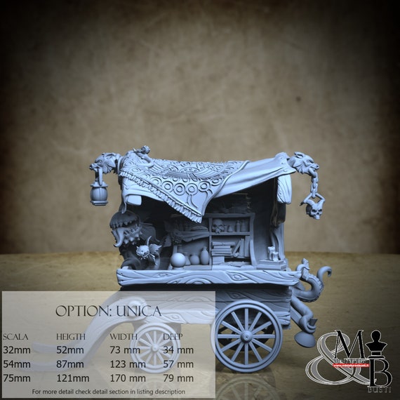 MagicCart, Merchant of the Dark Alley, by Great Grimoire, miniature to assemble and paint, resin
