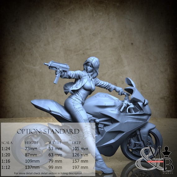 Biker (jacket), Ottobre 2022 (6 Stili), di Nutshell Atelier, miniatura da assemblare e colorare, resina