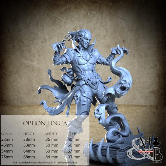 Darius, the Necromancer, Lodge of the Dark Arts, by Great Grimoire, miniature to assemble and paint, resin