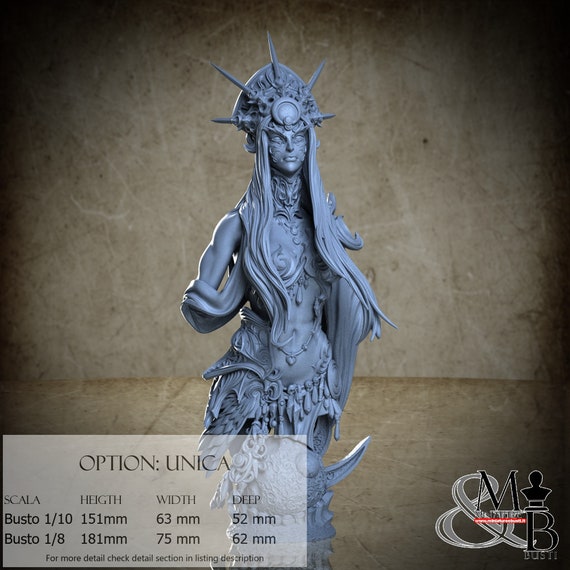 Celadren - Bust, Moondance - Gate to Argantos, by Archvillain Games, miniature to assemble and paint, resin