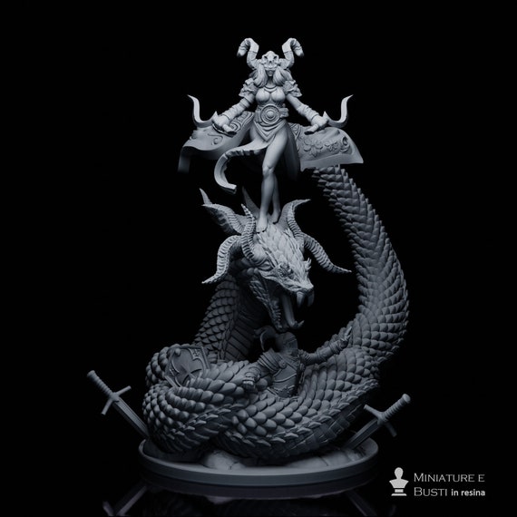 Morgan Le Fey, Saga of King Arthur, resin miniature to assemble and color, role-playing games, DnD, RPG, GDR
