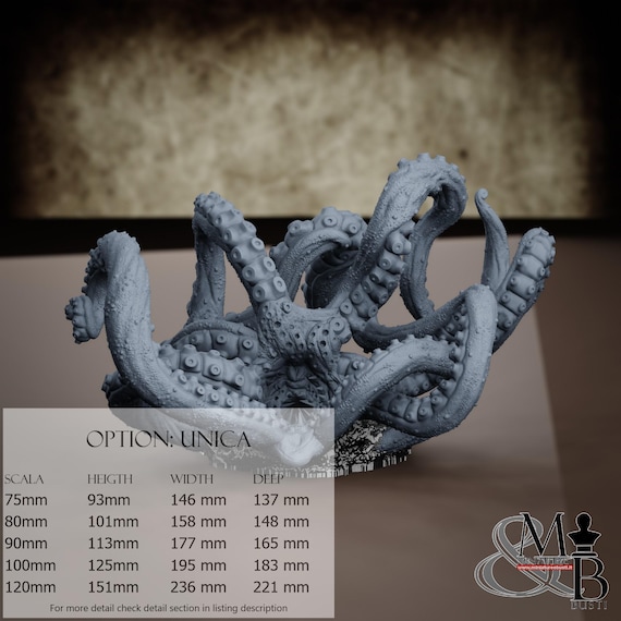 Kraken, Greek Myth Monster and Legends, by Clay Cyanide Miniature, miniature to assemble and paint, resin