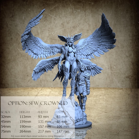 Imperial Harpy Aethara, Harpy Swarm (4 Styles), by Ronin Art Workshop, miniature to assemble and paint, resin