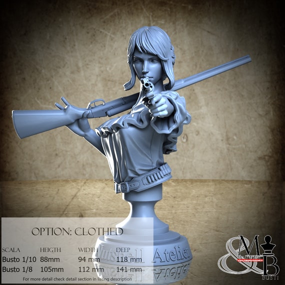 Gunslinger 01 Bust, July 2023, Nutshell Atelier, miniature to assemble and color, in resin