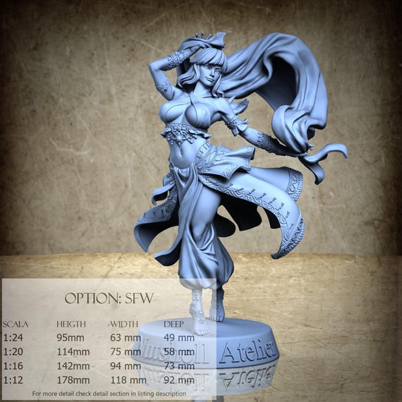 Belly Dancer 02 - 3D-Printed Resin Miniature | July 2025 Collection