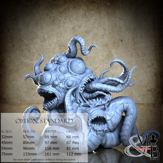 Gaze of the Dark, Horrors of the underground (2 Styles), by Great Grimoire, miniature to assemble and color, resin