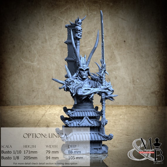 Dai Gaikotsu Senshi - Bust, Zetsumei - Path of the Demon, by Archvillain Games, miniature to assemble and color, resin