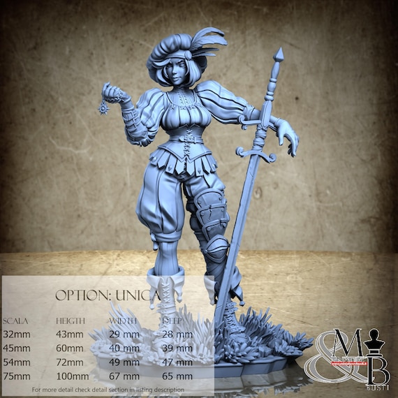 Dulce, Galisantio Lancers, by Ronin Art Workshop, miniature to assemble and paint, resin