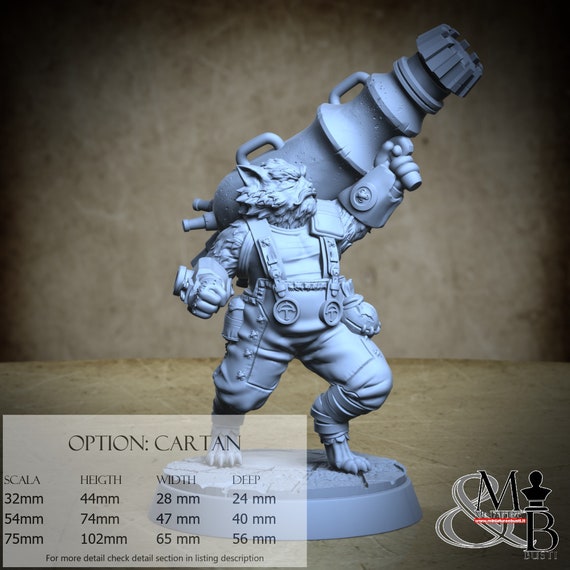 Catastroopers, Kingdom of Felinaria (5 Styles), by Clay Cyanide Miniatures, miniature to assemble and paint, resin