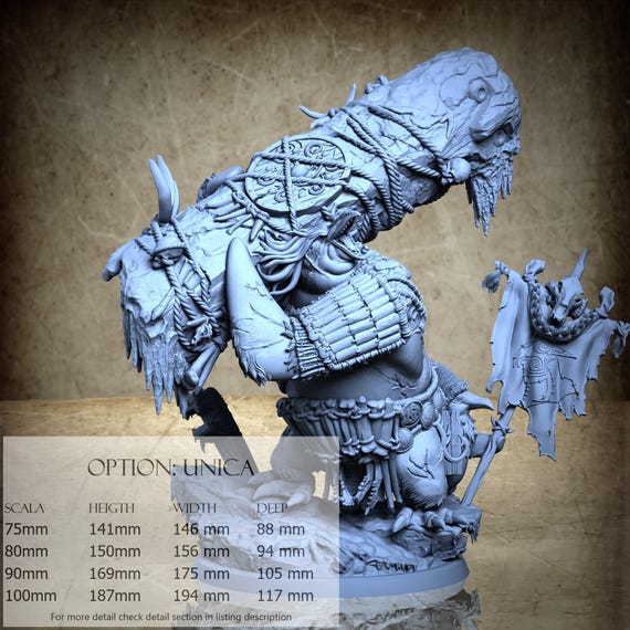 Tupik-Pa the All-Slayer - 3D-Printed Resin Miniature | Archvillain Bestiary IV Collection
