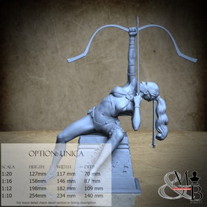 Archer, miniature to assemble and color, in resin