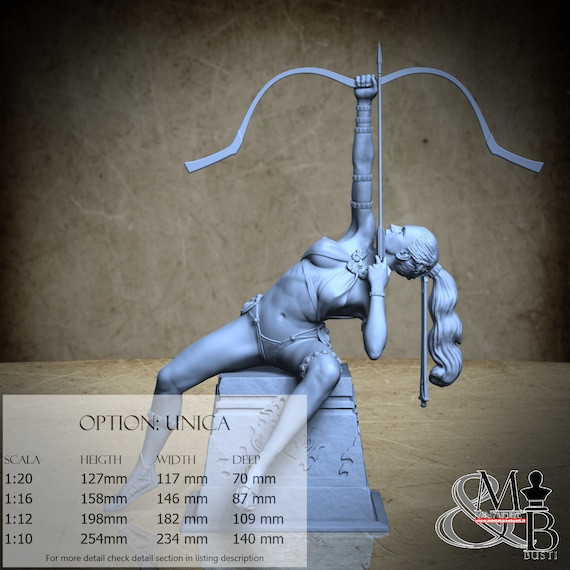 Archer, miniature to assemble and color, in resin