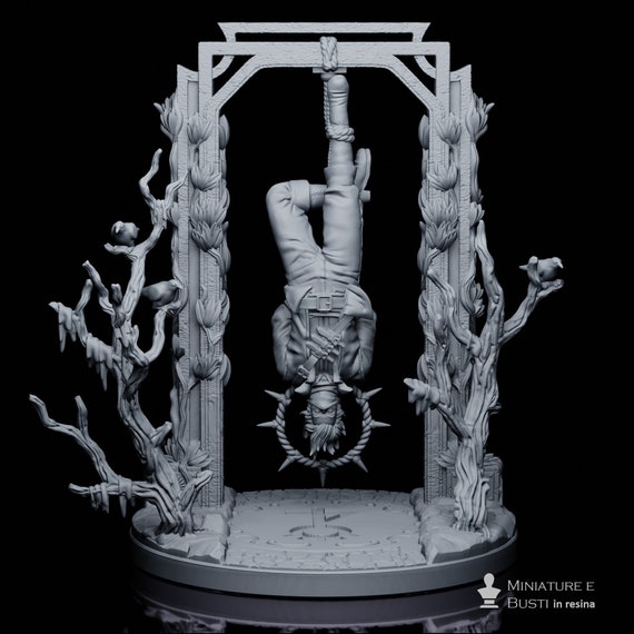 The Hanged Man, Tarot, resin miniature to assemble and color, role-playing games, DnD, RPG, GDR, Anime