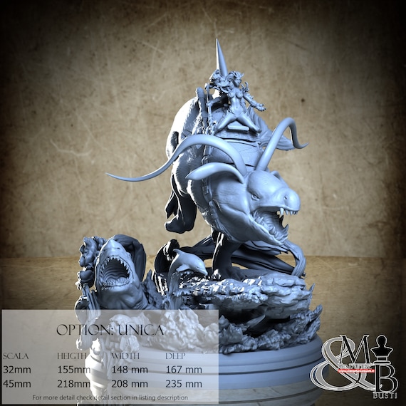 Ahklut & Sedna, Big Models, Clay Cyanide Miniature, resin miniature to assemble and paint