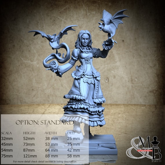 Vampires Emilia, The Red Eclipse, Aleister's Chosen, by Ronin Art Workshop, miniature to assemble and paint, resin