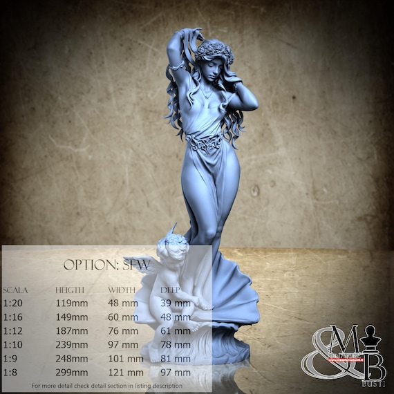 Aphrodite, 2024-08 (2 Styles), by ca_3d_art, miniature to assemble and color, resin