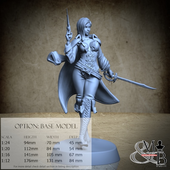 Pirate with coat, Ottobre 2022 (3 Stili), di Nutshell Atelier, miniatura da assemblare e colorare, resina