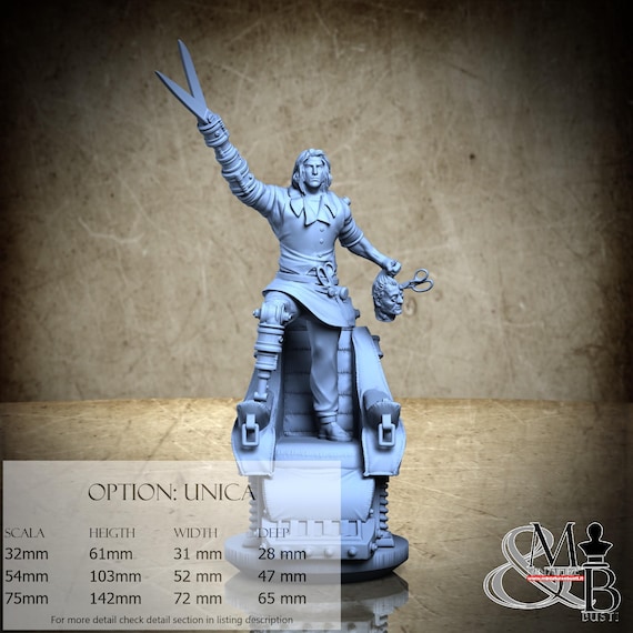 Sweeney Todd, Victorian Steampunk, by Clay Cyanide Miniature, miniature to assemble and color, resin