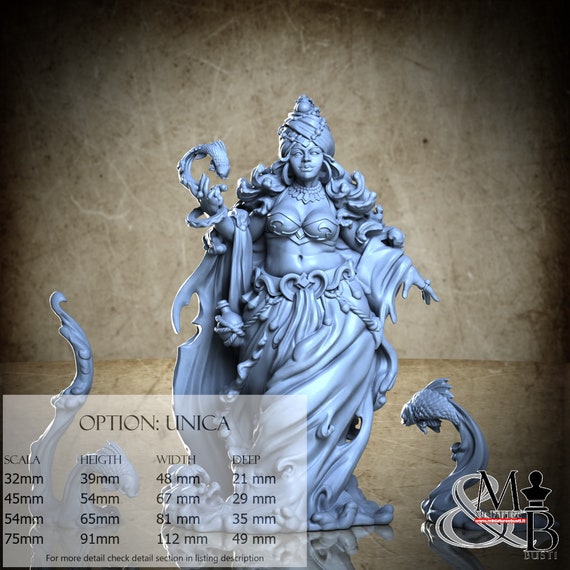 Rhea, the Water Sorceress, Elemental Awakening, by Great Grimoire, miniature to assemble and paint, resin
