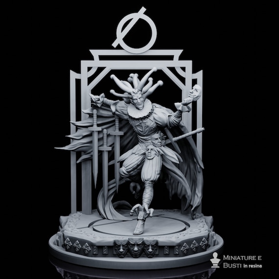 The Crazy, Tarot, resin miniature to mount and color, role-playing, DnD, RPG, RDR, Anime