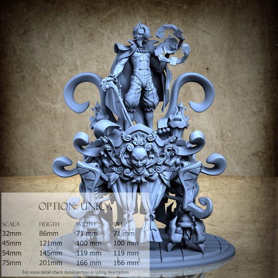 Don Pizarro, Ridachiaro troupe (Harlequins), by Ronin Art Workshop, miniature to assemble and color, resin