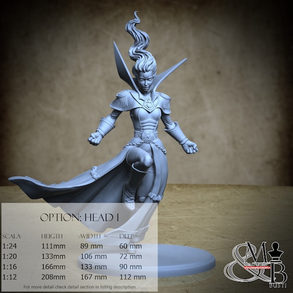 Nova the battlemage V1, miniatura da assemblare e colorare, in resina