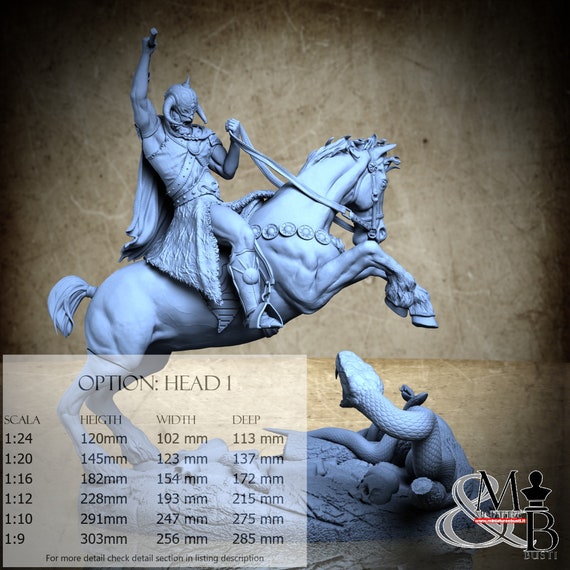 Death Dealer, Marzo 2024 (2 Stili), di ca_3d_art, miniatura da assemblare e colorare, resina