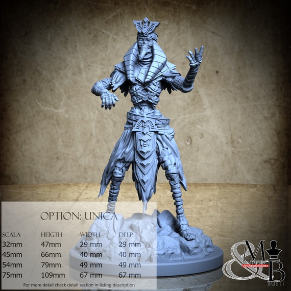 Egyptian Mummy Warrior (2), Ancient Egypt, by Clay Cyanide Miniature, miniature to assemble and color, resin