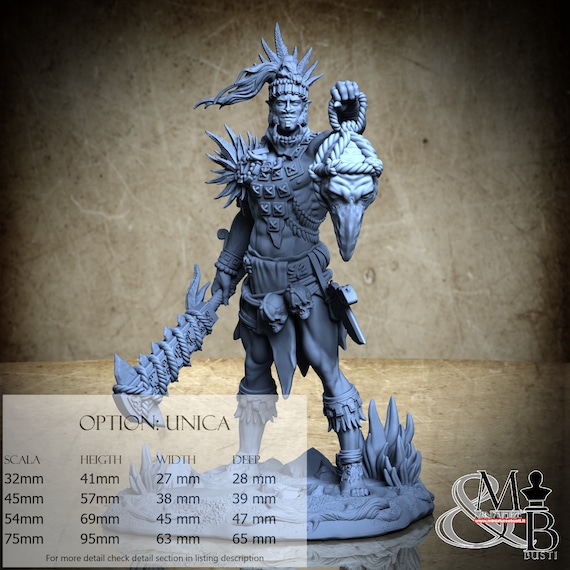 Jurupa Tribal Warrior, Archvillain Society XIX, by Archvillain Games, miniature to assemble and paint, resin