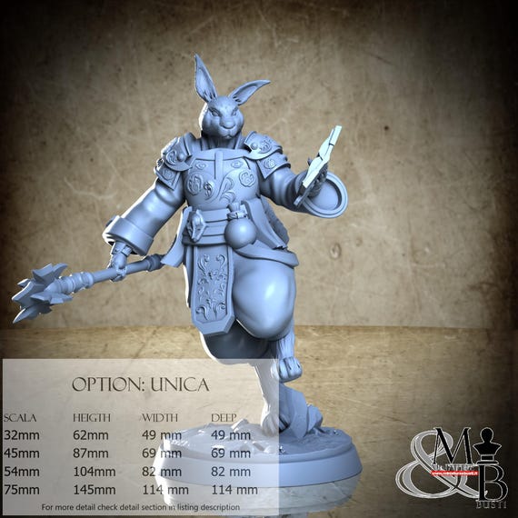 Willow, Lunar Cotton Tail, by Clay Cyanide Miniature, miniature to assemble and paint, resin