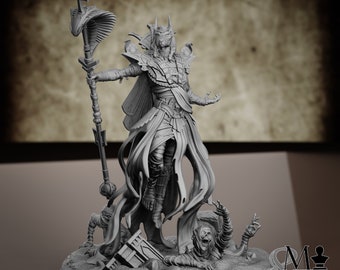 The God King (Anubis), resin miniature to mount and color, role-playing, DnD, RPG, RDR, Archvillain Games