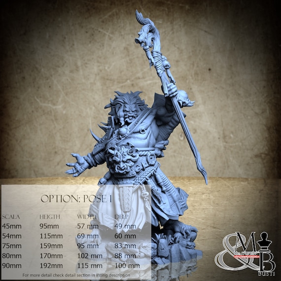 Shuten Oni, Zetsumei - Path of the Demon (4 Stili), di Archvillain Games, miniatura da assemblare e colorare, resina