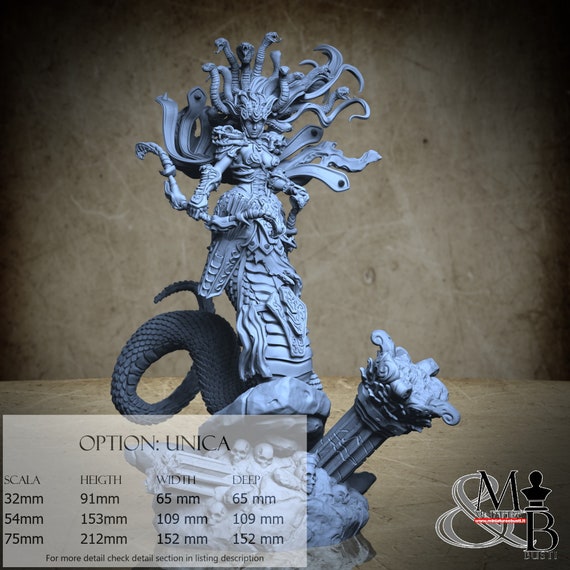 GreatGorgon Scerastya, M15, by Ronin Art Workshop, miniature to assemble and paint, resin