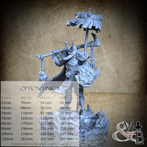 Hachiman, Japanese Deities, di Clay Cyanide Miniature, miniatura da assemblare e colorare, resina