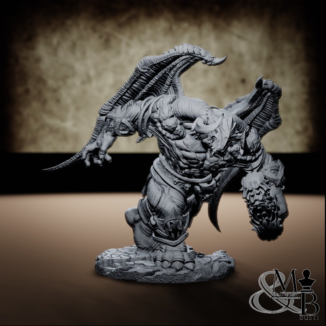 Outworld Crusher pose 2, Resin Miniature to Mount and Color, Role