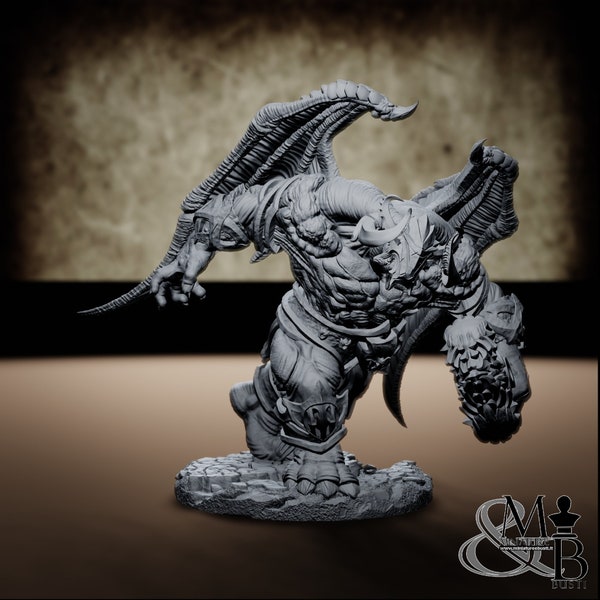 Outworld Crusher (Pose 2), resin miniature to mount and color, role-playing, DnD, RPG, RDR, Archvillain Games
