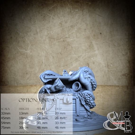 Treasure Chest, Gathering Storm, Great Grimoire, resin miniature to assemble and paint