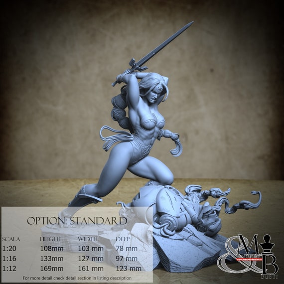 Princess of Amazons, miniature to assemble and color, in resin