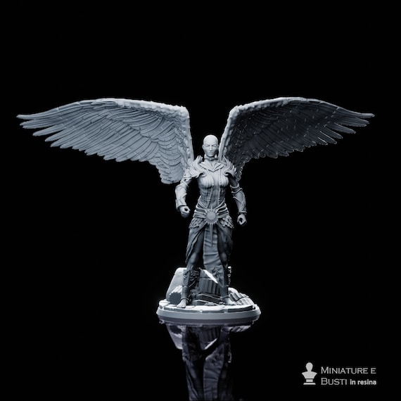Celestial Messenger (1), Female resin miniature to assemble and color, role-playing games, DnD, RPG, GDR, Archvillain Games