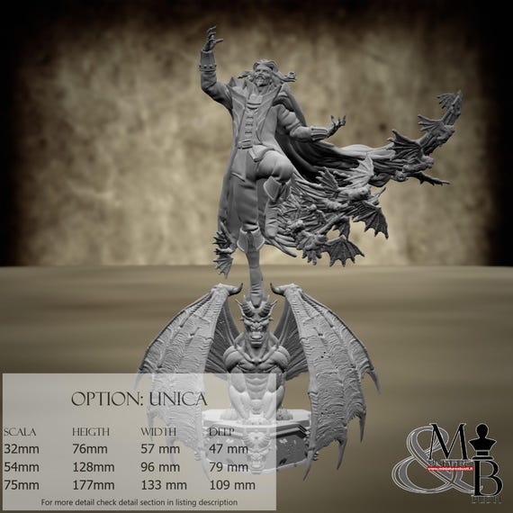 Dracula - Resin Miniatures - DnD, RPG, Wargame, and Display to Color - Castle of Dracula