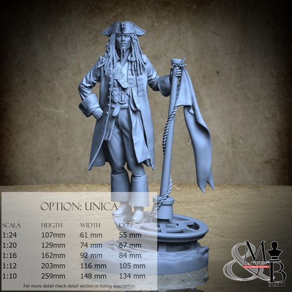 Strange Pirate, miniature to assemble and color, in resin