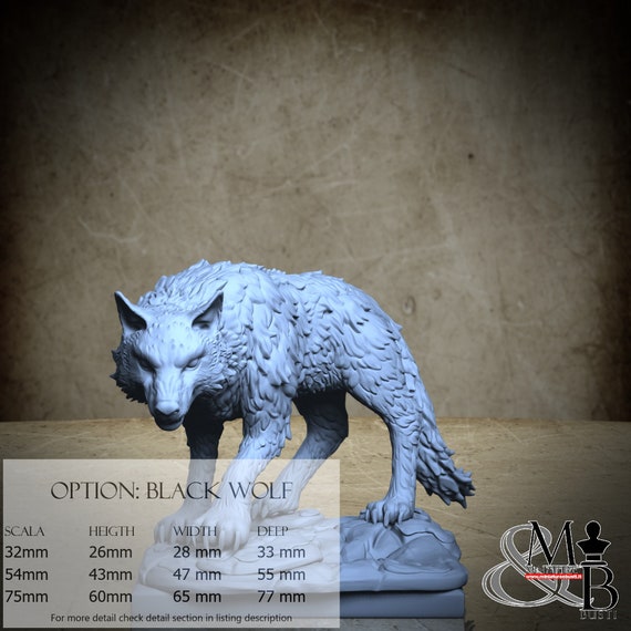 Wolfpack Wolves, miniature to assemble and color, in resin