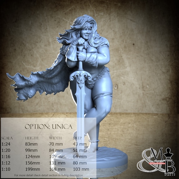 Tana the Adventurer, April 2023, Claydemon, miniature to assemble and color, in resin