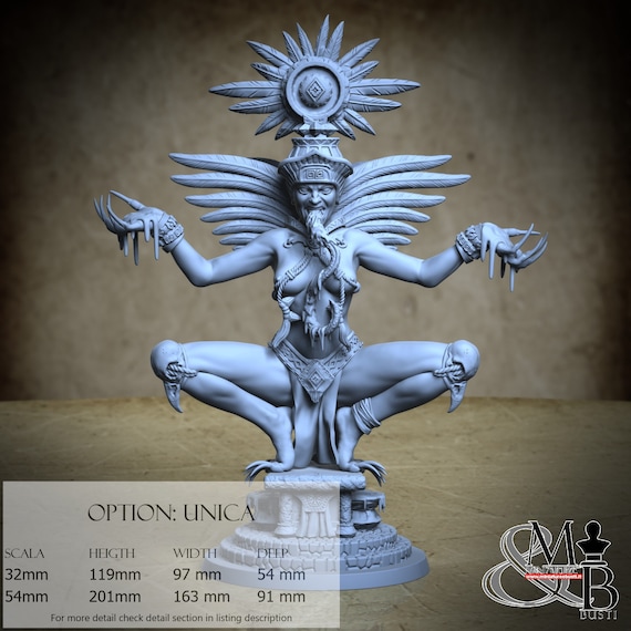 Tlaltecuhtli, Pantheon of Aztecs, by Clay Cyanide Miniatures, miniature to assemble and color, resin