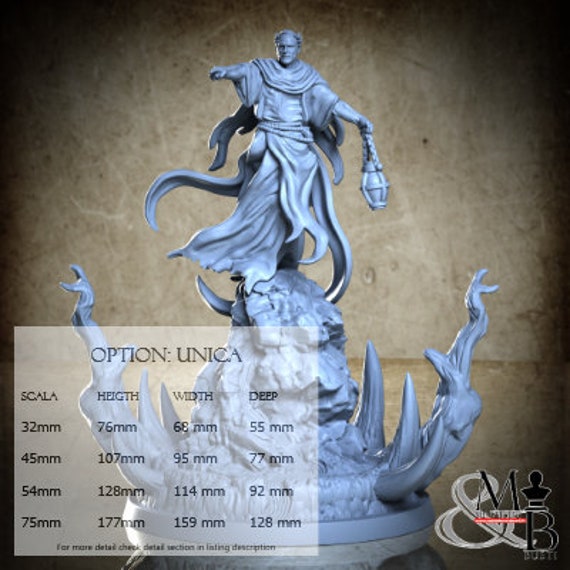 Virgil, Dante's Inferno, Clay Cyanide Miniature, miniature to assemble and color, in resin