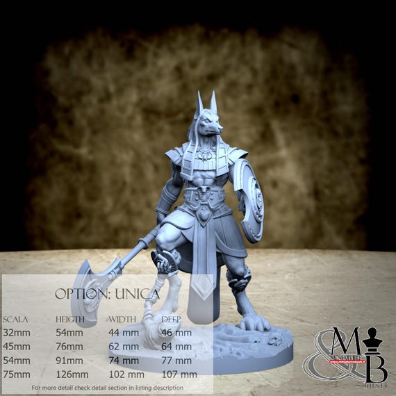 Anubis, Road to the afterlife, by Great Grimoire, miniature to assemble and color, resin