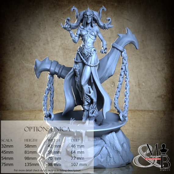 Scarlett, the Blood Witch, Lodge of the Dark Arts, Great Grimoire, miniature to assemble and color, in resin